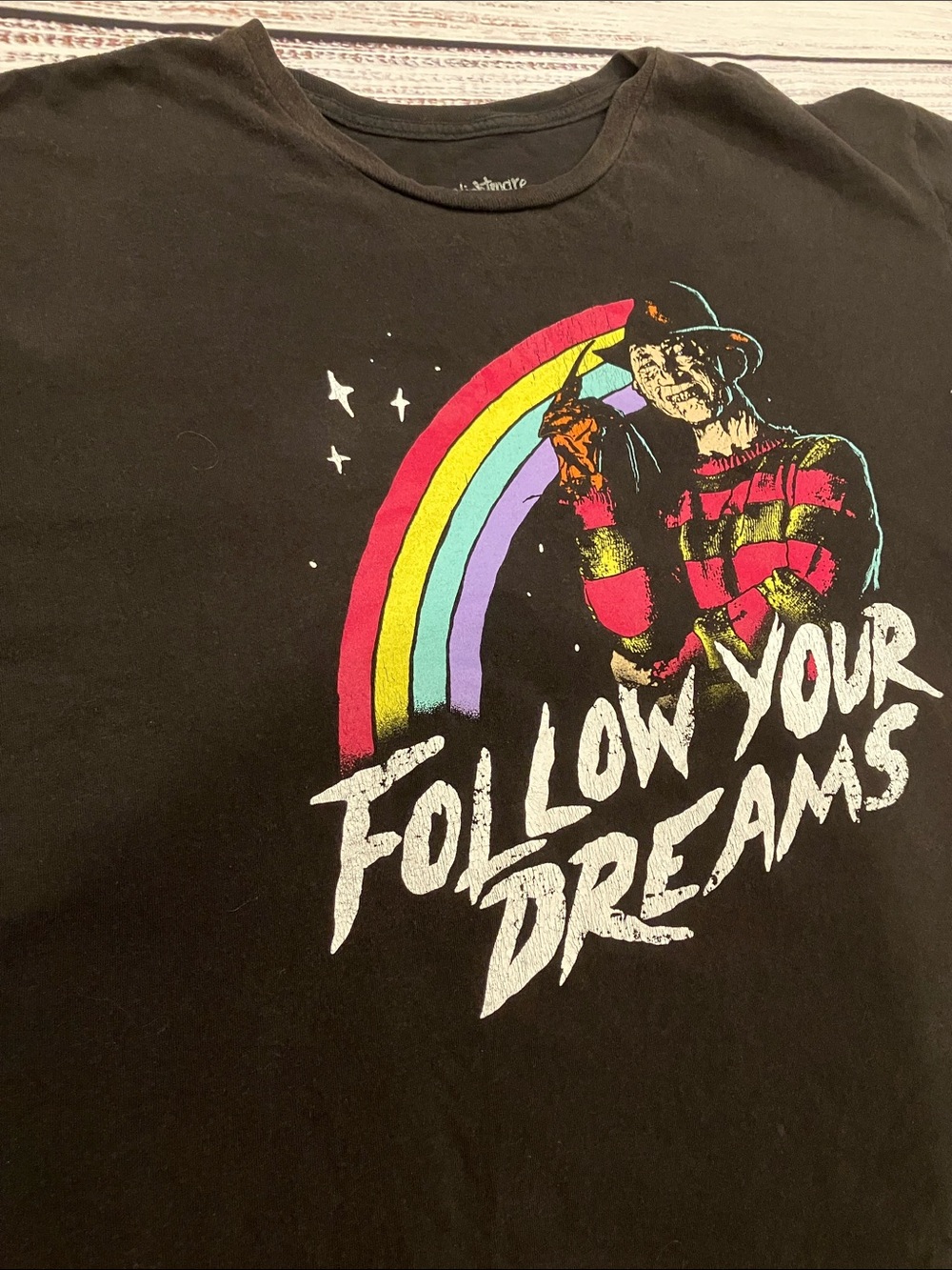 Freddy Krueger “Follow Your Dreams” Graphic Tee - Picture 4 of 8